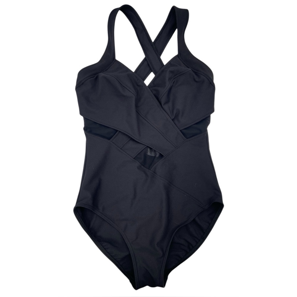 Miraclesuit Black One-Piece Swimsuit with Crisscross Straps